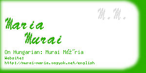 maria murai business card